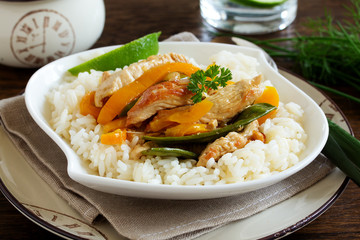 stir-fry with Turkey and vegetables.