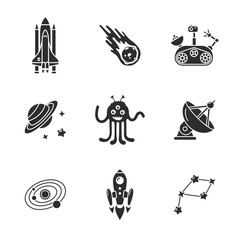 nine stylish space icons