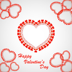 Valentine's day background with hearts
