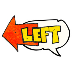 speech bubble textured cartoon left symbol