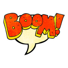 speech bubble textured cartoon boom