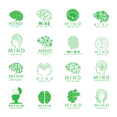 Mind Icons Set - Vector Illustration