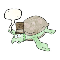 speech bubble textured cartoon turtle