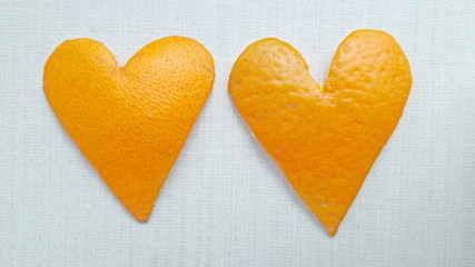 Heart orange peel