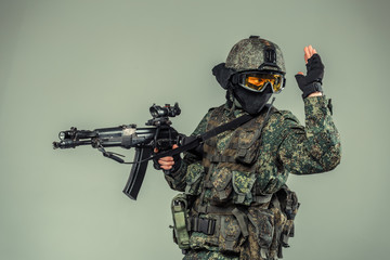 Fototapeta premium Special force soldier