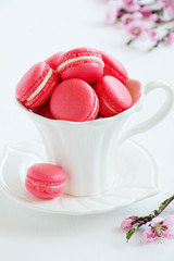 Makarons - with strawberry cream.