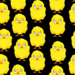 Seamless yellow chicken