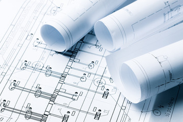 Architectural project close up