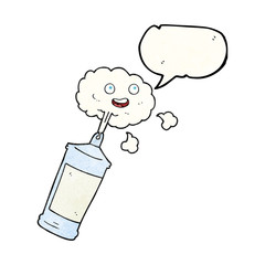 speech bubble textured cartoon spraying whipped cream