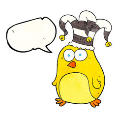 speech bubble textured cartoon funny bird