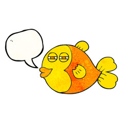 speech bubble textured cartoon fish