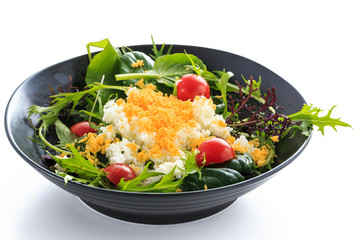 Salad with minced egg like mimosa