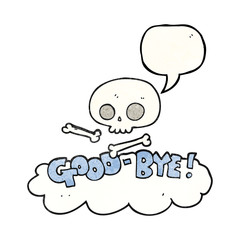 Fototapeta premium speech bubble textured cartoon good-bye symbol