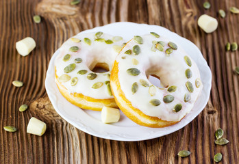 donuts with chocolate