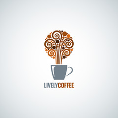 coffee cup design concept background