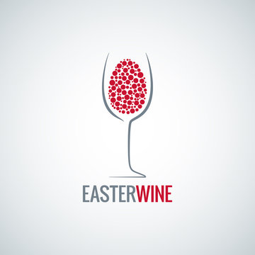 wine easter egg design vector background