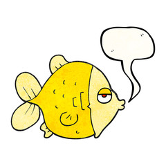 speech bubble textured cartoon funny fish