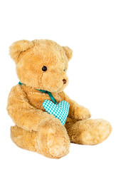 Teddy bear with a heart on his chest