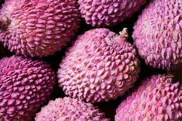 Lychee fruit, closeup (litchi, liechee, or lichee)