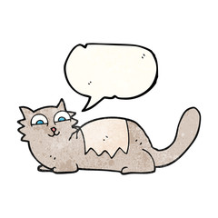 texture speech bubble cartoon cat