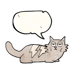 texture speech bubble cartoon cat