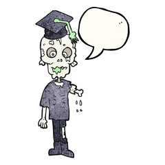texture speech bubble cartoon zombie student