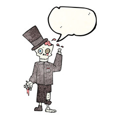 texture speech bubble cartoon posh zombie