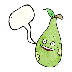texture speech bubble cartoon pear