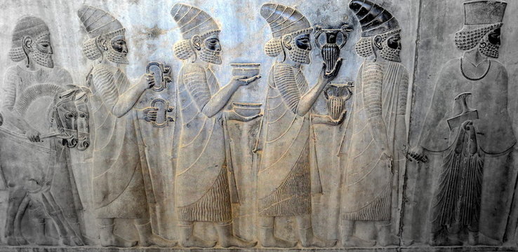 Persepolis - Detail eines Reliefs der Apadana-Stiegenaufgänge