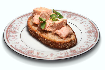 integral bread with tuna