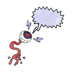 texture speech bubble cartoon gross electric halloween eyeball