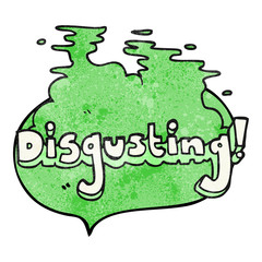 disgusting texture speech bubble cartoon
