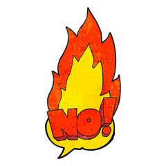 texture speech bubble cartoon NO! shout