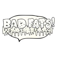 texture speech bubble cartoon bad fats