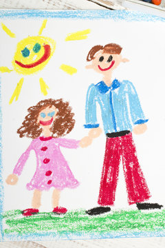 Happy fathers day card made by a child