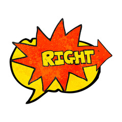 texture speech bubble cartoon right symbol pointing