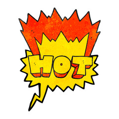 texture speech bubble cartoon word hot
