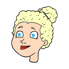 cartoon female face