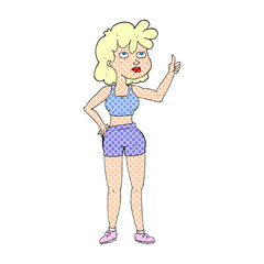 cartoon gym woman
