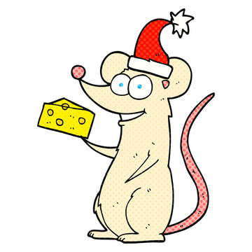 cartoon christmas mouse