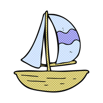 cartoon sail ship