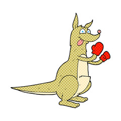 cartoon boxing kangaroo