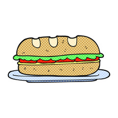 cartoon sub sandwich