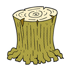 cartoon big tree stump