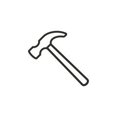 Hammer  - vector icon.