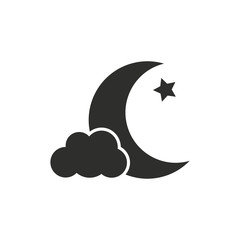 Moon star - vector icon.
