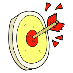 cartoon arrow hitting target