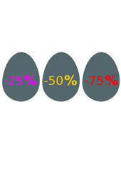 Graue Rabatt-Ostereier