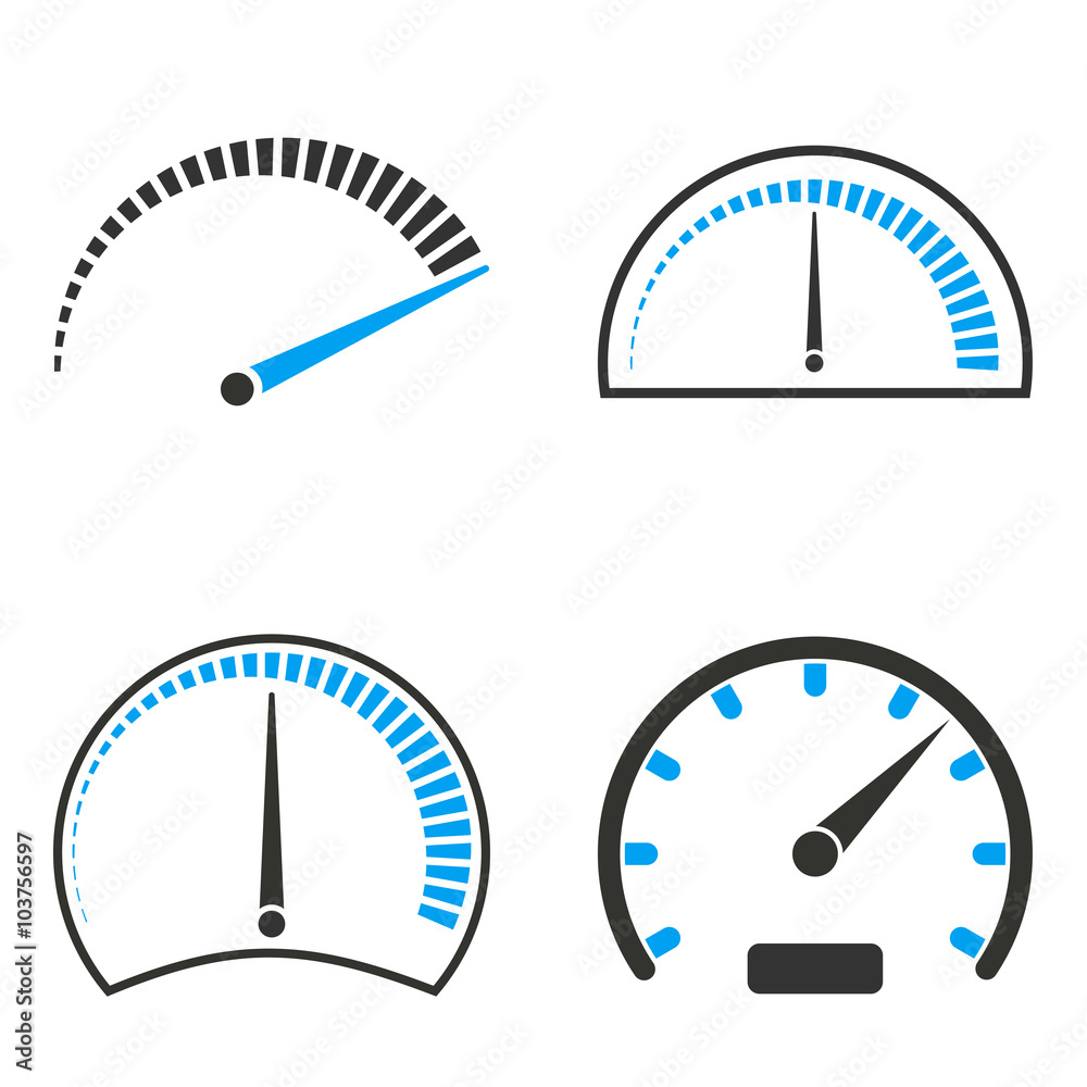 Wall mural Speedometer icons set.