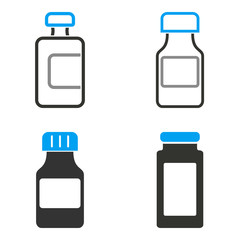 Medicine bottle  icons set.